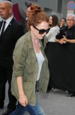 JULIANNE MOORE Leaves Chanel Fashion Show in Paris