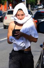 KALEY CUOCO in Tank Top Leaves a Yoga Class in Studio City 07/20/2015