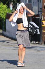 KALEY CUOCO in Tank Top Leaves a Yoga Class in Studio City 07/20/2015