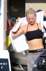 KALEY CUOCO in Tank Top Leaves a Yoga Class in Studio City 07/20/2015