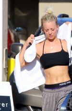 KALEY CUOCO in Tank Top Leaves a Yoga Class in Studio City 07/20/2015