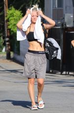 KALEY CUOCO in Tank Top Leaves a Yoga Class in Studio City 07/20/2015