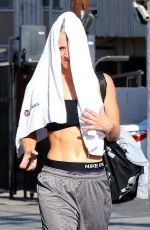 KALEY CUOCO in Tank Top Leaves a Yoga Class in Studio City 07/20/2015