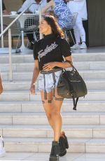 KAT GRAHAM in Jeans Shorts Out in Los Angeles 07/13/2015