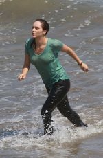 KATHARINE MCPHEE on the Set of Scorpion in Los Angeles 07/21/2015