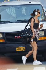 KATIE HOLMES in Shorts Out and About in New York 07/21/2015
