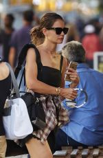 KATIE HOLMES in Shorts Out and About in New York 07/21/2015