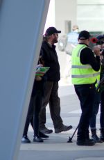 KELLI BERGLUN on the Set of Raising the Bar in Melbourne