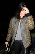 KENDALL JENNER Arrives at Chiltern Firehouse in London 06/30/2015