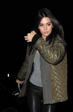 KENDALL JENNER Arrives at Chiltern Firehouse in London 06/30/2015