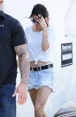 KENDALL JENNER in Jeans Skirt Out in Los Angeles 07/27/2015