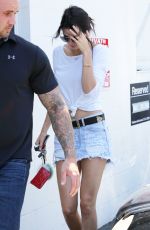 KENDALL JENNER in Jeans Skirt Out in Los Angeles 07/27/2015