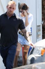 KENDALL JENNER in Jeans Skirt Out in Los Angeles 07/27/2015