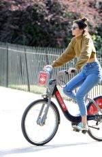 KENDALL JENNER Riding a Bike Out in London 06/29/2015