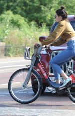 KENDALL JENNER Riding a Bike Out in London 06/29/2015