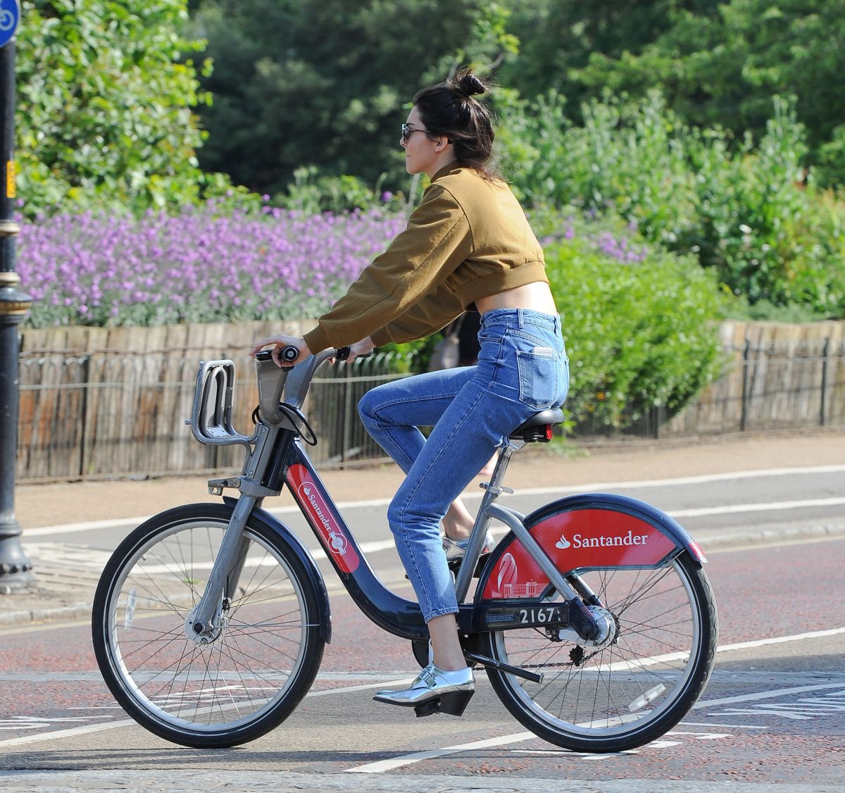 KENDALL JENNER Riding a Bike Out in London 06/29/2015 – HawtCelebs