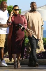 KIM KARDASHIAN and Kanye West at Nobu Restaurant in Malibu 07/11/2015