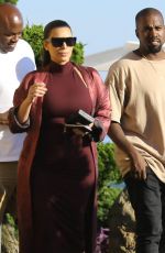 KIM KARDASHIAN and Kanye West at Nobu Restaurant in Malibu 07/11/2015