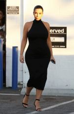 KIM KARDASHIAN in Tight Dress Out in Los Angeles 07/06/2015