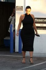 KIM KARDASHIAN in Tight Dress Out in Los Angeles 07/06/2015