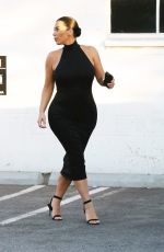 KIM KARDASHIAN in Tight Dress Out in Los Angeles 07/06/2015
