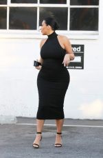 KIM KARDASHIAN in Tight Dress Out in Los Angeles 07/06/2015