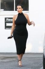 KIM KARDASHIAN in Tight Dress Out in Los Angeles 07/06/2015