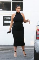 KIM KARDASHIAN in Tight Dress Out in Los Angeles 07/06/2015