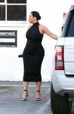KIM KARDASHIAN in Tight Dress Out in Los Angeles 07/06/2015