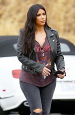 KIM KARDASHIAN on the Set of Keeping Up With The Kardshians at Bowling Alley 07/01/2015