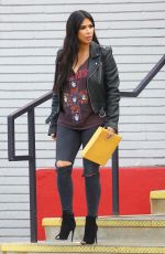 KIM KARDASHIAN on the Set of Keeping Up With The Kardshians at Bowling Alley 07/01/2015