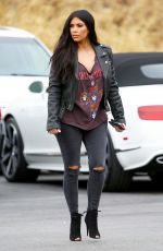 KIM KARDASHIAN on the Set of Keeping Up With The Kardshians at Bowling Alley 07/01/2015