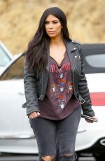 KIM KARDASHIAN on the Set of Keeping Up With The Kardshians at Bowling Alley 07/01/2015