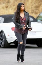 KIM KARDASHIAN on the Set of Keeping Up With The Kardshians at Bowling Alley 07/01/2015
