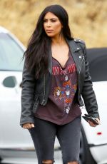 KIM KARDASHIAN on the Set of Keeping Up With The Kardshians at Bowling Alley 07/01/2015