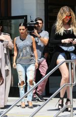 KIM, KHLOE and KOURTNEY KARDASHIAN Filming in Augora Hills 07/14/2015