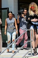 KIM, KHLOE and KOURTNEY KARDASHIAN Filming in Augora Hills 07/14/2015