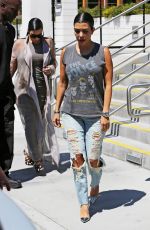 KIM, KHLOE and KOURTNEY KARDASHIAN Filming in Augora Hills 07/14/2015