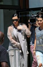 KIM, KHLOE and KOURTNEY KARDASHIAN Filming in Augora Hills 07/14/2015