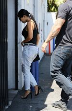 KOURTNEY KARDASHIAN in Ripped Jeans Out in Los Angeles 07/28/2015