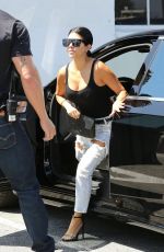 KOURTNEY KARDASHIAN in Ripped Jeans Out in Los Angeles 07/28/2015