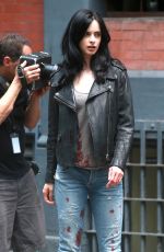 KRTSTEN RITTER on the Set of A.K.A. Jessica Jones in New York 07/07/2015