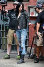 KRTSTEN RITTER on the Set of A.K.A. Jessica Jones in New York 07/07/2015