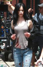 KRTSTEN RITTER on the Set of A.K.A. Jessica Jones in New York 07/07/2015