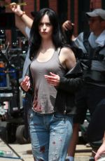 KRTSTEN RITTER on the Set of A.K.A. Jessica Jones in New York 07/07/2015