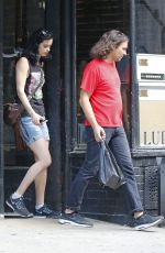 KRYSTEN RITTER in Jeans Shorts Out in New York 07/13/2015