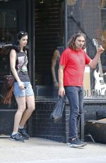 KRYSTEN RITTER in Jeans Shorts Out in New York 07/13/2015