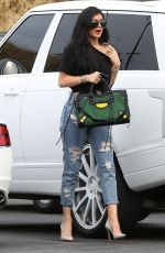 KYLIE JENNER Arrives on the Set of Keeping Up with the Kardashians 07/01/2015