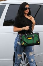 KYLIE JENNER Arrives on the Set of Keeping Up with the Kardashians 07/01/2015