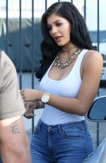 KYLIE JENNER in Jeans at a Studio in Van Nuys 07/27/2015